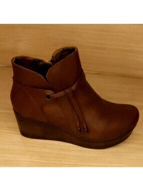 B.O.C. Womens New Brown Leonna Wedge Ankle Boots 9